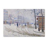 Zaštitni znak likovne umjetnosti 'Snow Boulevard de Clichy Paris' Canvas Art by Paul Signac
