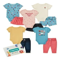 Ganimals bebi djevojčica kratki rukavi Mi & Match Outfit Paket Kid poklon kutija, 10 komada, veličina 0 3m-24m