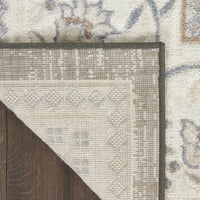 Domaći Vintage tepih u boji Bjelokosti 2'2 7'sivo-plava