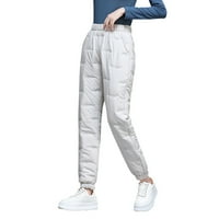 Ženske flare hlače, Set hlača za Žene, Ležerne zimske hlače ravnih nogavica, labave i opremljene, termalne hlače Plus veličine, lagane