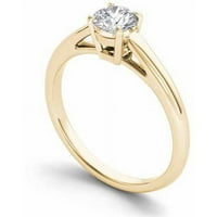 Carat T.W. Dijamantni zaručnički prsten za pasijans u 14kt žutom zlatu