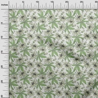 Obična viskozna šifonska tkanina od kruške zelene boje, Materijal za šivanje s cvjetnim printom, tkanina širine dvorišta