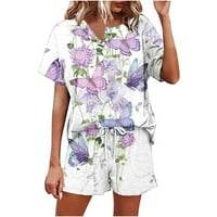 Pidžama Setovi za žensku noćnu odjeću s printom majica s kratkim rukavima i kratke hlače Odjeća za slobodno vrijeme pidžama Kompleti