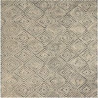 Prostirka za tepihe moderna geometrijska siva slonovača 9 '6 13'