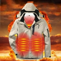 muške tople jakne za punjenje, grijane jakne s uklonjivim baršunastim kaputom, šešir za kampiranje u boji otporan na vjetar s priključkom