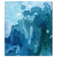Wynwood Studio Abstract Wall Art Canvas Otisci 'tekuće' boje - plava, plava