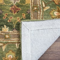 Tradicionalni cvjetni vuneni tepih od 6' 9'Maslina