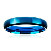 Obalni nakit plavi pozlaćeni prsten od nehrđajućeg čelika