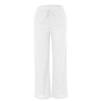 Ženske hlače od 991, elegantne casual ženske široke hlače visokog struka, modne elastične hlače s kravatom, udobne duge hlače s ravnim