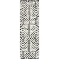 Moderni tepih od 2' 88', Bež, u obliku dijamanta s mekom čupavom teksturom