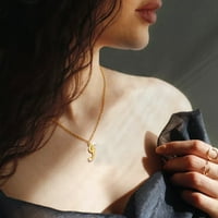 ogrlica od nehrđajućeg čelika od A do Z s engleskim slovima za muškarce i žene, ogrlice s inicijalima za tinejdžerice, nakit