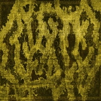 Unutarnji kvadratni Perzijski žuti boemski tepisi, kvadrat 5 stopa