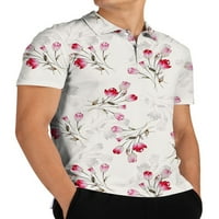 Muška majica kratkih rukava osnovne majice sportska majica klasičnog kroja digitalni tisak bluza s cvjetnim printom polo majica s