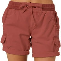 ; / Ženske teretne hlače Plus size kratke hlače jednobojne lanene Ležerne kratke ljetne rastezljive kratke hlače za putovanja