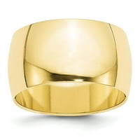 Karatni polukružni prsten od žutog zlata, veličine 13,5