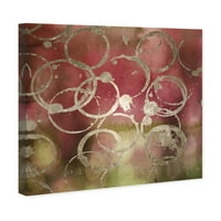 Wynwood Studio Abstract Wall Art Canvas Otisak 'Wine Gold' Geometric - zlato, crveno