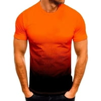 Muški pulover s kratkim rukavima s tiskanim vratom majica bluza
