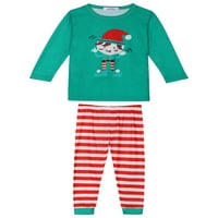Jedinstvene ponude ženske božićne majice sa slovima i prugastim hlačama Obiteljska pidžama setovi