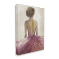 Stupell Industries Sažetak Pink Ballerina Tutu ženska plesačica platna zidna umjetnost, 20, dizajn K. Nari