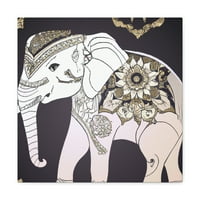 Zlatni indijski slon. - Platno