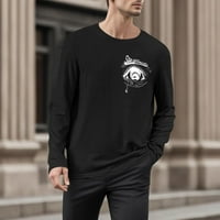 Košulje za muškarce jesen i zima moda slobodno vrijeme i 3-inčni digitalni zabava pismo dugih rukava muške majice