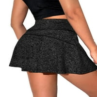 Ležerne jednobojne kratke crne ženske kratke hlače