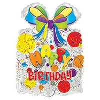 Poklon za rođendan s balonima od folije od folije - ukrasi za zabave