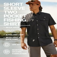 Wrangler muška košulja za ribolov kratkih rukava s kratkim rukavima s UPF 30+, veličine S-5xl