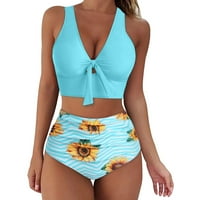Plus size ženski bandeau bikini s podstavom ženska push-up odjeća za plažu komplet kupaćih kostima tankini komplet kupaćih kostima