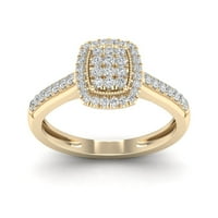 1 3CT TDW Dijamant 10K Žuto zlato Smaragdni oblik Kompozitni zaručnički prsten