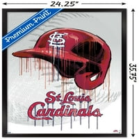 St. Louis Cardinals-plakat na zidu u kacigi za kapanje, 22.375 34