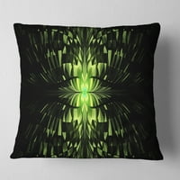 Dizajnerski uzorak zelenog leptira na crnom apstraktnom jastuku-18.18