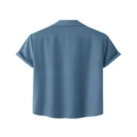 Muška majica s kratkim rukavima majica s kratkim rukavima Casual ljetne košulje jednobojna bluza s kratkim rukavima od 3 inča