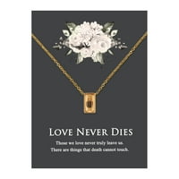 Anavia mini kocka Kremacija nakit od nehrđajućeg čelika čuva memorijalnu urnu ogrlicu za čovjeka s Ljubav nikad ne umire Comfort