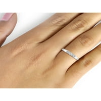 Dijamant 0. Prsten od bijelog kubičnog cirkonija od srebra od 0 karata za žene