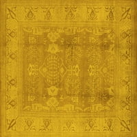 Tradicionalni unutarnji tepisi pravokutnog oblika u istočnom stilu u žutoj boji, 7' 9'