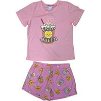 Set pidžama s kratkim rukavima Za Djevojčice, Ultra mekana dječja odjeća za spavanje, periva dječja pidžama od poliestera, košulje