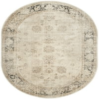 Vintage tradicionalni tepih, kamen, 5'3 7'6 ovalni