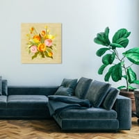 Wynwood Studio ispisuje medene cvjetove cvjetne i botaničke cvjetove zidne umjetničke platno print žuto žuto 30x30