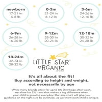 Little Star Organic Beby Girl Mi & Match Set, Veličina novorođenčeta- mjeseci