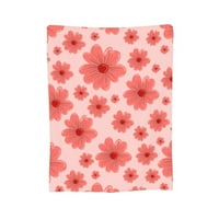 Prekrivač za sofu od flisa, Cvijeće ružičasti cvjetni lagani plišani pahuljasti udobni mekani pokrivači za krevet i prekrivači za