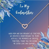 Poklon mojoj Bogu Majčinom danu, dar za nju, dar bogova, dar kuma za Majčin dan, ogrlica i kartice Gommother's Day [Rose Gold-O-narančasti