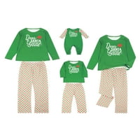 Identični obiteljski Božićni pidžama setovi: majica s natpisom i pidžama s rešetkastim dnom od 9 godina
