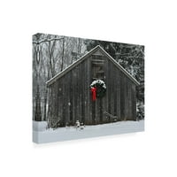 Kurt Shaffer 'Božićna staja u snijegu' vanjski zidni dekor