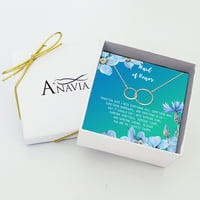 Poklon ogrlice Anavia sluškinje, poklon sestre sluškinje, karata za sluškinje za djevojčice, ogrlica za vjenčane poklone-[Rose Gold