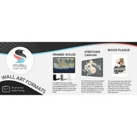 Stupell Industries podebljani crni oblici zakrivljene pruge Sažetak slikanja grafičke umjetničke galerije omotana platna za tisak