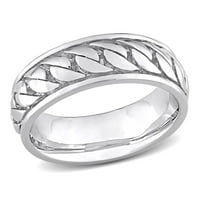 Miabella muški sterling srebrni dizajnirani prsten