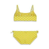 2-dijelni bikini kupaći kostim u točkicama za djevojčice-žuti multi, -