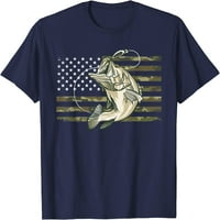 Kamuflaža za ribolov na drvetu, američka zastava SAD-a, maskirna majica za bas ribara