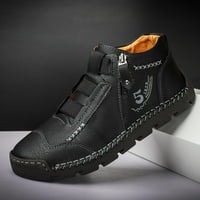Muške Ležerne kožne natikače, udobne lagane cipele u crnoj boji, veličina 47